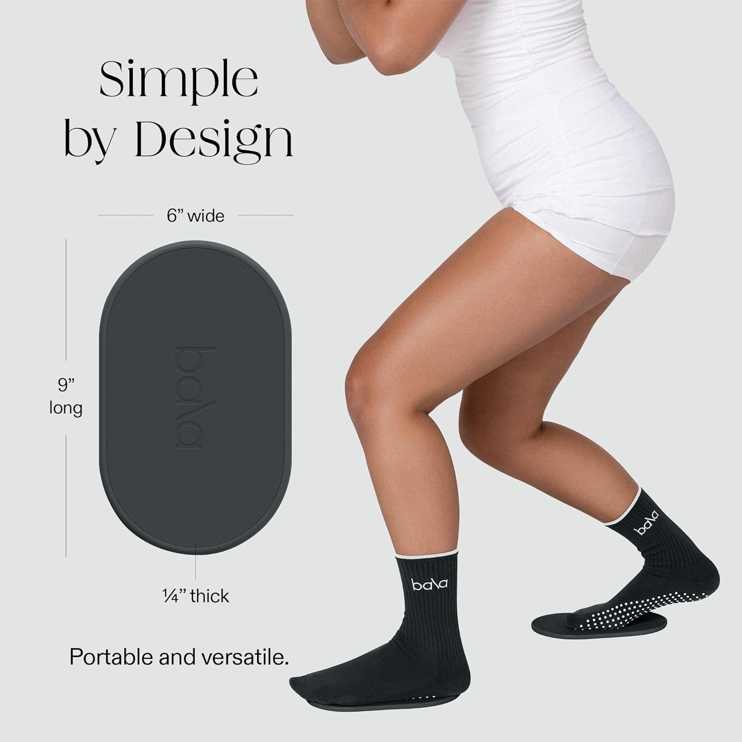 image:imageBala Capsule Sliders for Working Out Core Workout Floor Exercise  Fitness Gliders for Squats Lunges amp Pushup Strength Slides for Yoga Pilates Aerobics Women amp MenCharcoal