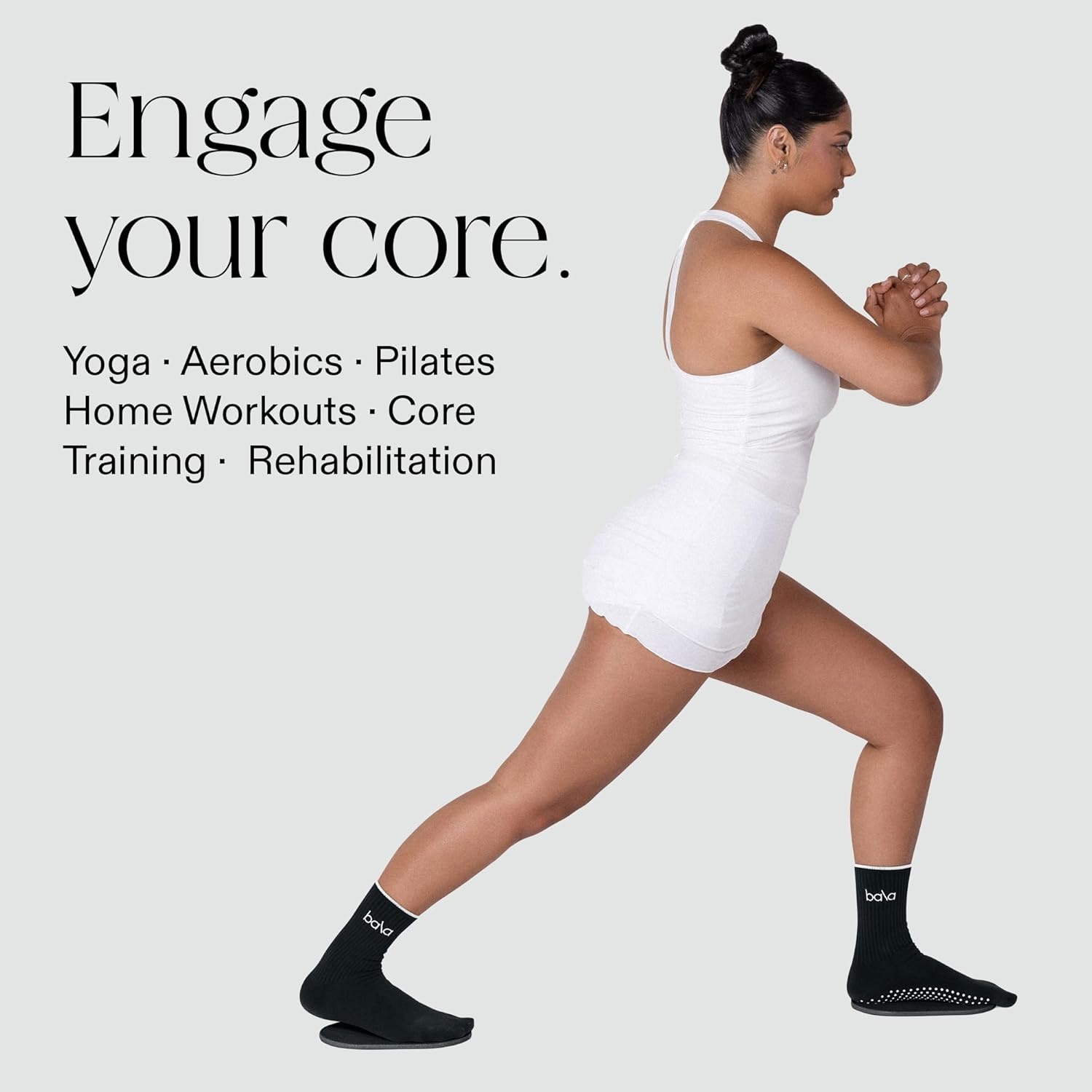 image:imageBala Capsule Sliders for Working Out Core Workout Floor Exercise  Fitness Gliders for Squats Lunges amp Pushup Strength Slides for Yoga Pilates Aerobics Women amp MenCharcoal