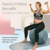 image:imageBala Balance Ball Exercise Ball Chair for Yoga Pilates amp Home Workouts  Workout Accessories for Core Strengthening Physical Therapy amp Barre  Womens Gym EquipmentSea