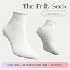 image:imageBala Frilly Pilates Socks for Women NonSlip Cuff Socks  Crew Length Ruffle Slip Resistant Socks with Silicone Dotted Soles for Pilates Yoga Barre Home Workouts amp HospitalSage