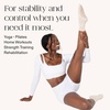 image:imageBala Frilly Pilates Socks for Women NonSlip Cuff Socks  Crew Length Ruffle Slip Resistant Socks with Silicone Dotted Soles for Pilates Yoga Barre Home Workouts amp HospitalSand