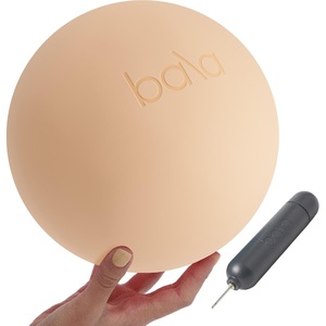 image:imageBala Pilates Ball NonWeighted Exercise Ball for Yoga amp Barre  Small 8  Yoga Ball Stretching Strength amp Core Training Workout Home Gym amp Fitness 100 PVC with Mini PumpSand