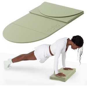 image:imageBala Yoga Mat for Home Gym NonSlip Exercise Mat for Home Workout 12MM  Compact Indoor Exercising Floor Mat for Stretching Pilates Aerobics amp Fitness  Travel Friendly Exercise EquipmentSage