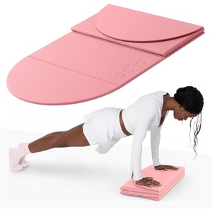 image:imageBala Yoga Mat for Home Gym NonSlip Exercise Mat for Home Workout 12MM  Compact Indoor Exercising Floor Mat for Stretching Pilates Aerobics amp Fitness  Travel Friendly Exercise EquipmentBlush