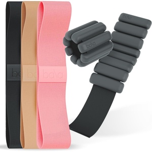 image:imageBangles Wrist amp Ankle Weights 2 Pound Pair and Resistance Bands 3 Pack Multicolor  Fitness Bands amp Wearable Weights for Strength Training amp Toning