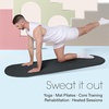 image:imageBala Capsule Mat Towel for Gym SlipResistant Yoga Mat for Women amp Men  Home Workout Essentials with Sweat Absorbing Fabric  Pilates Core Training Exercise  Soft Quick Dry Fitness  SageSage