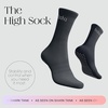 image:imageBala High Pilates Socks for Women NonSlip Classic Crew Socks  Slip Resistant Socks with Silicone Dotted Soles for Pilates Yoga Barre Home Workouts amp HospitalCharcoal