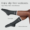 image:imageBala High Pilates Socks for Women NonSlip Classic Crew Socks  Slip Resistant Socks with Silicone Dotted Soles for Pilates Yoga Barre Home Workouts amp HospitalCharcoal