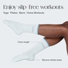 image:imageBala High Pilates Socks for Women NonSlip Classic Crew Socks  Slip Resistant Socks with Silicone Dotted Soles for Pilates Yoga Barre Home Workouts amp HospitalSea