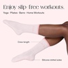 image:imageBala High Pilates Socks for Women NonSlip Classic Crew SocksBlush