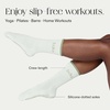 image:imageBala High Pilates Socks for Women NonSlip Classic Crew SocksSage