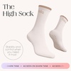 image:imageBala High Pilates Socks for Women NonSlip Classic Crew SocksSand