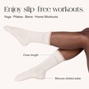 image:imageBala High Pilates Socks for Women NonSlip Classic Crew SocksSand